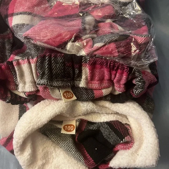 Plaid Fleece Toddler Girls Outfit with Skirt - Picture 3 of 5